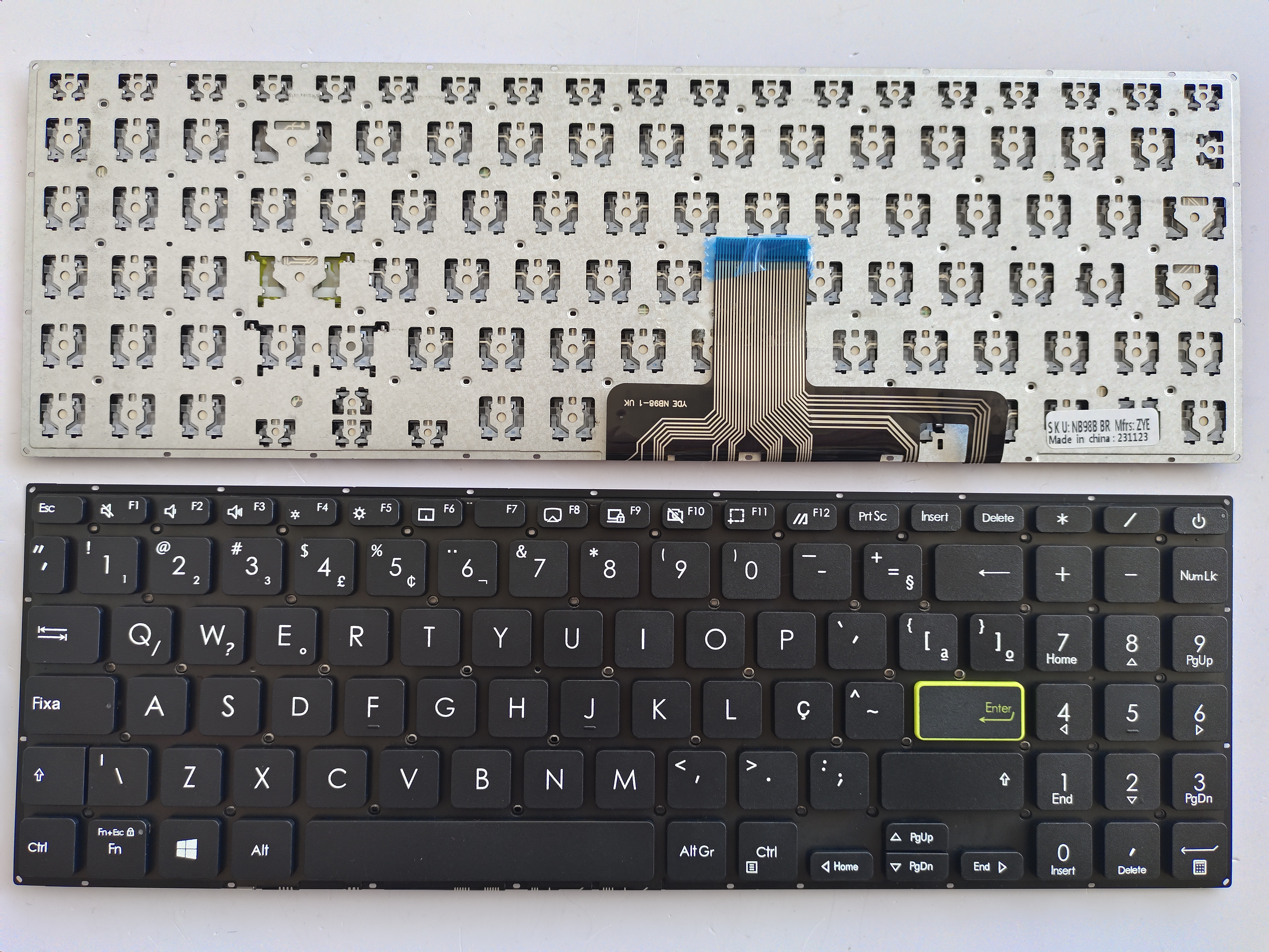 Picture of New Replacement Laptop Keyboard For ASUS X521/E510/L510/S533/M5600L/S5600F Enter BLACK (OEM) BR Layout
